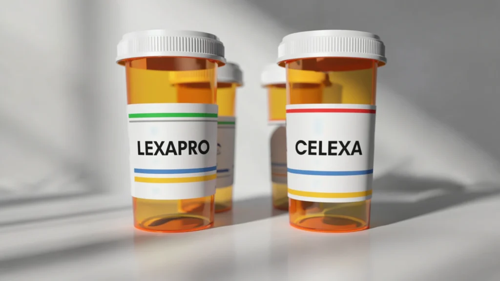 Lexapro 10mg escitalopram tablets in blister packaging