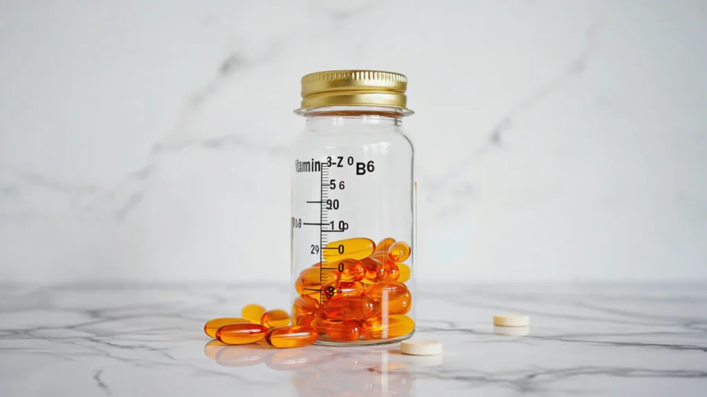 Vitamin B6 (pyridoxine) supplement for metabolism and healthy weight management