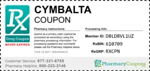 Cymbalta Manufacturer Coupons